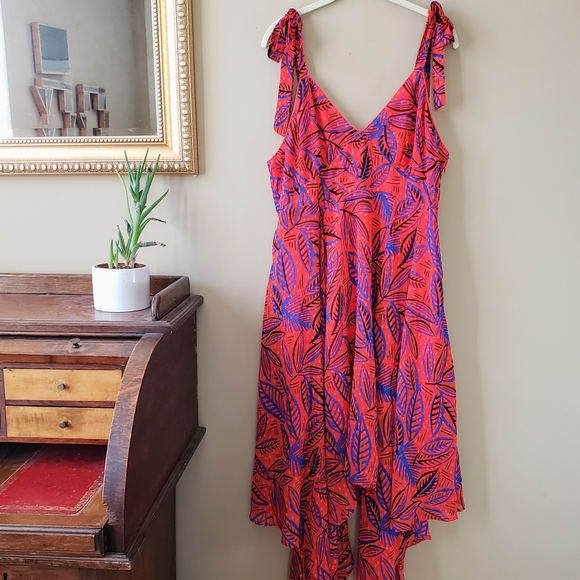Alexis for Target Botanical Tie Shoulder Dress L - Picture 14 of 15
